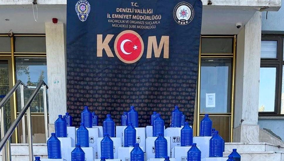 Denizli’de 642 litre kaçak alkol yakalandı